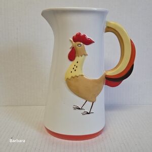 Vintage 60s Holt Howard Ceramic "Coq Rouge" Rooster Pitcher